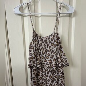 Leopard Print Spaghetti Strap Top